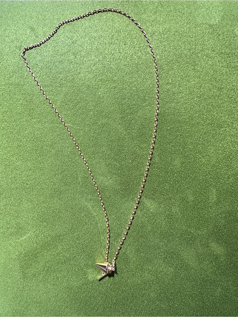 Vita Fede Rose Gold Delicate Titan Spike Arrohead Pendant Toggle Necklace - Picture 4 of 7